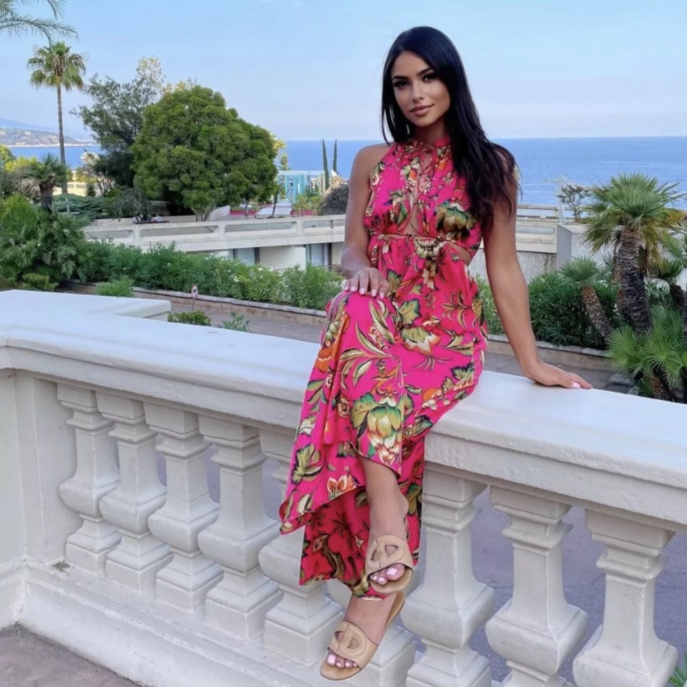 Zara cut out printed pink jumpsuit - Picture 2 of 14
